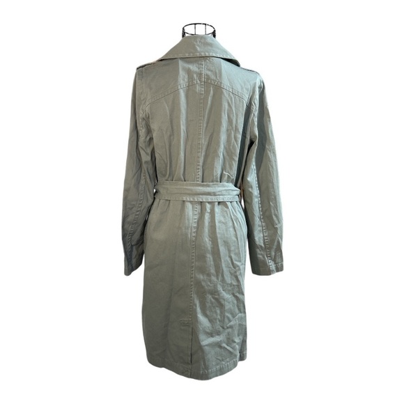 Marine Layer Kelly Belted Trench Coat Faded Sage/Olive Green Size Small - Picture 10 of 16